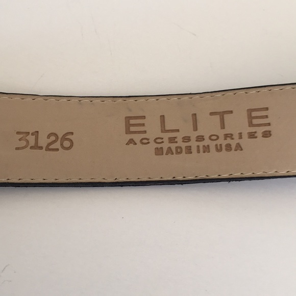 Elite Accessories Black Leather Belt Sz 29”- 31” - Picture 5 of 6